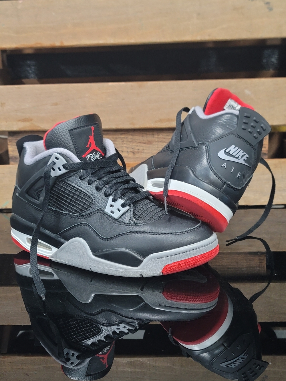 Nike Air Jordan 4 Retro "Bred Reimagined Mens 7 Ships Today - Picture 2 of 15